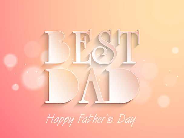 Glossy text for Happy Father's Day celebration. - Vector, Imagen