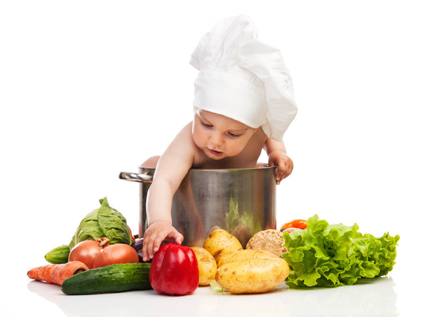 Malý chlapec v šéfkuchařské čepice - Fotografie, Obrázek
