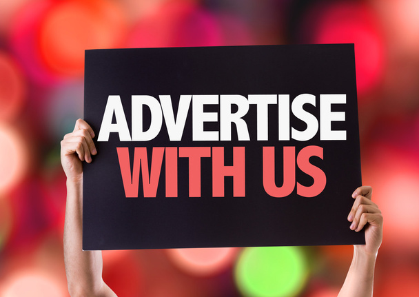 Advertise With Us card - Foto, afbeelding