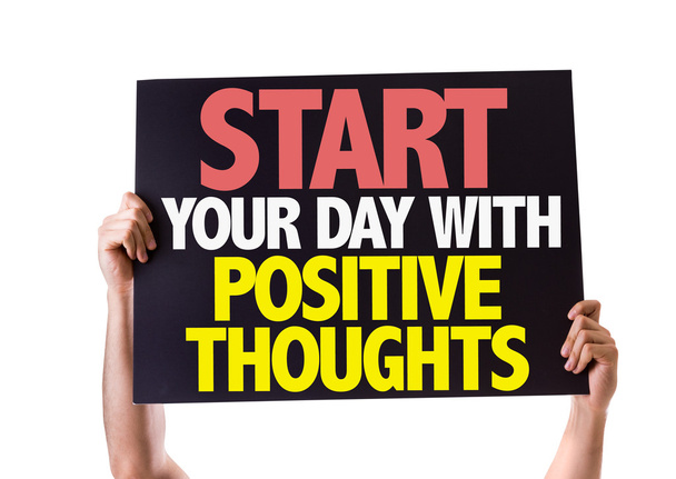 Ξεκινήστε τη μέρα σας με θετικές σκέψεις κάρτα - Φωτογραφία, εικόνα