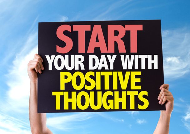 Comience su día con la tarjeta de pensamientos positivos
 - Foto, Imagen