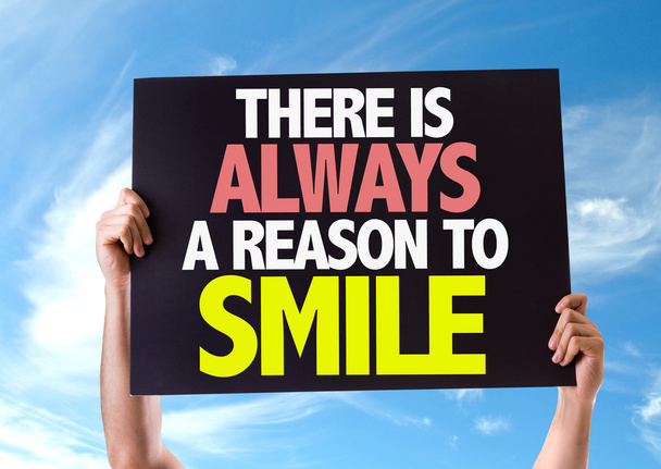 Siempre hay una razón para sonreír tarjeta
 - Foto, imagen