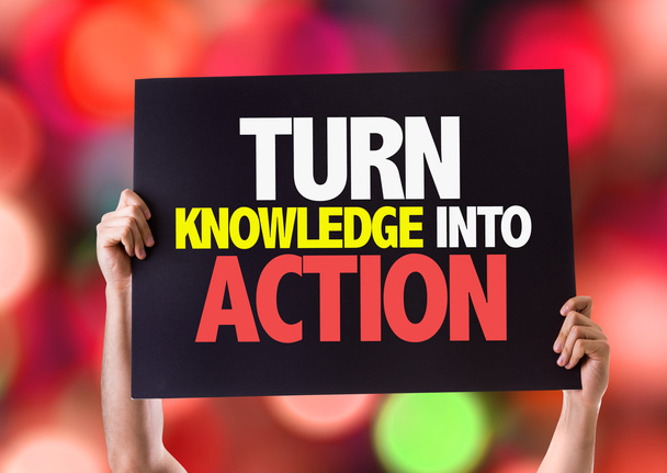 Turn Knowledge Into Action card - Photo, Image