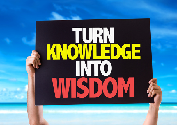Turn Knowledge into Wisdom card - Photo, Image