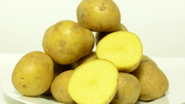 verduras - patatas - estudio de fondo blanco
 - Metraje, vídeo