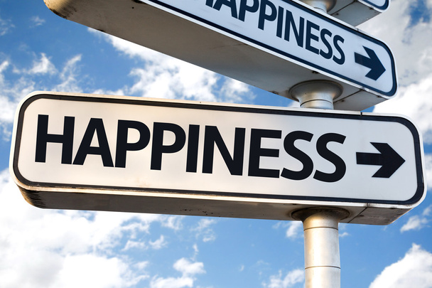 Happiness direction sign - Photo, Image