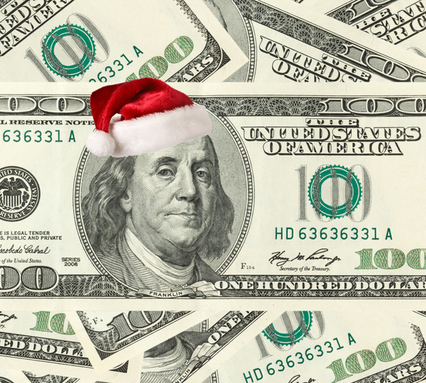 Dollar-Weihnachtsmann - Foto, Bild