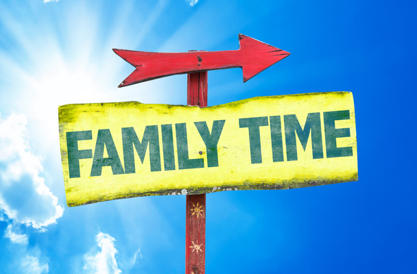 Family Time text sign - Photo, Image