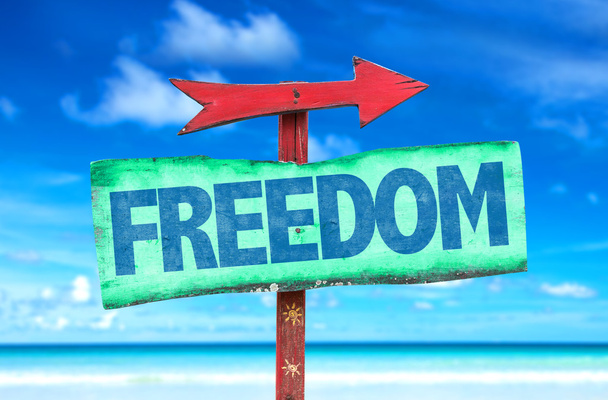 Freedom wooden sign - Photo, Image
