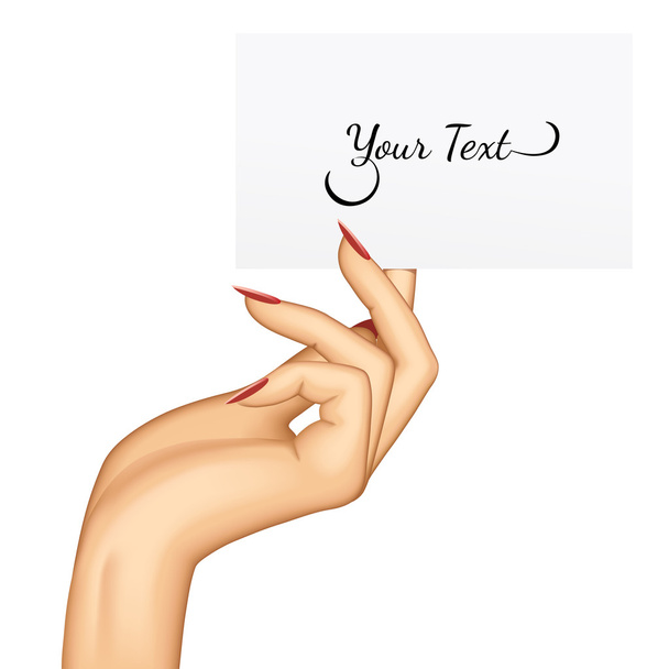 Hand with a card - Vector, Imagen