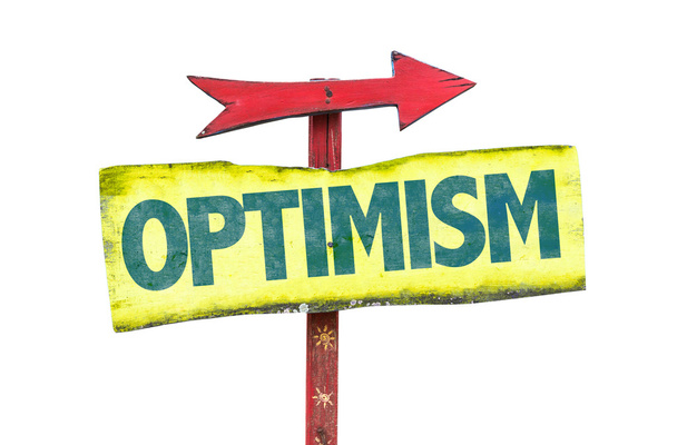 Optimismus-Textzeichen - Foto, Bild