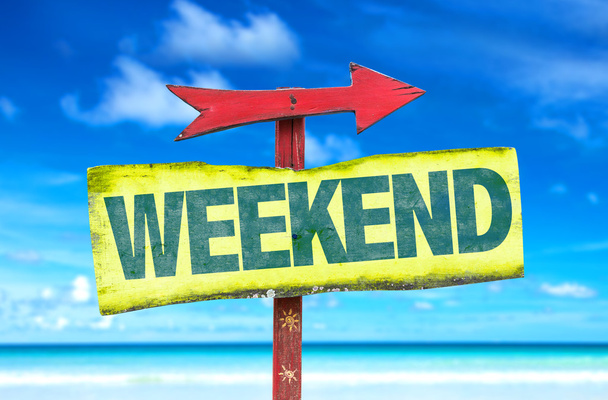 weekend text sign - Photo, Image