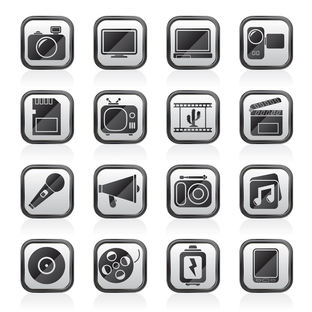 Multimedia and technology Icons - Vetor, Imagem