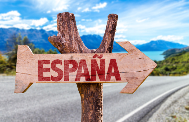 España signo de madera
 - Foto, Imagen