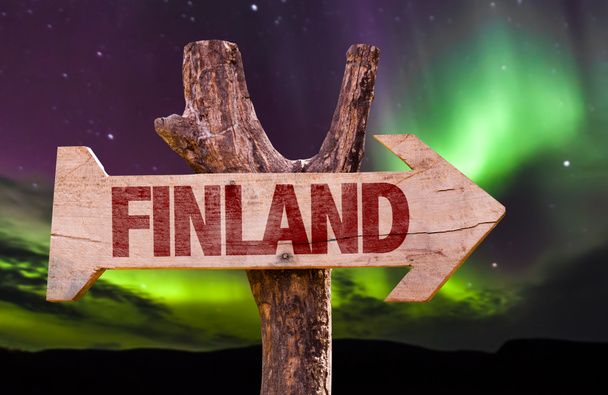 Finlandiya ahşap işareti - Fotoğraf, Görsel