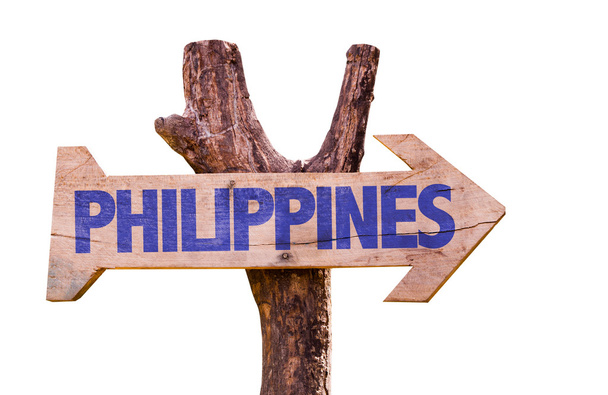 Ξύλινη ταμπέλα Φιλιππίνες - Φωτογραφία, εικόνα