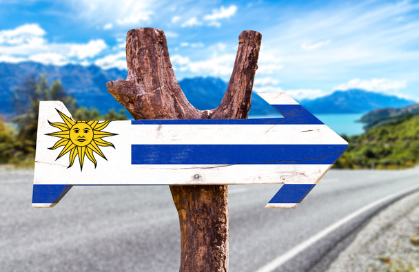Uruguay vlag teken - Foto, afbeelding
