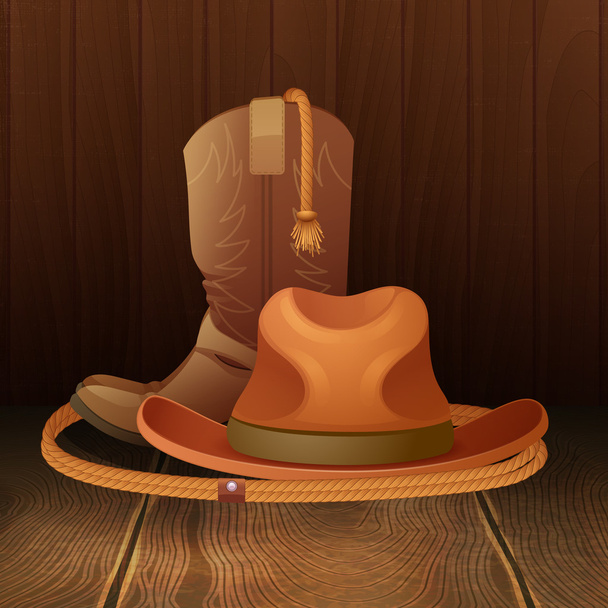 cartaz símbolo cowboy
 - Vetor, Imagem