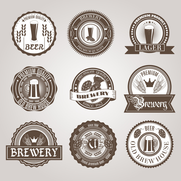 Set etichette birra nero
  - Vettoriali, immagini