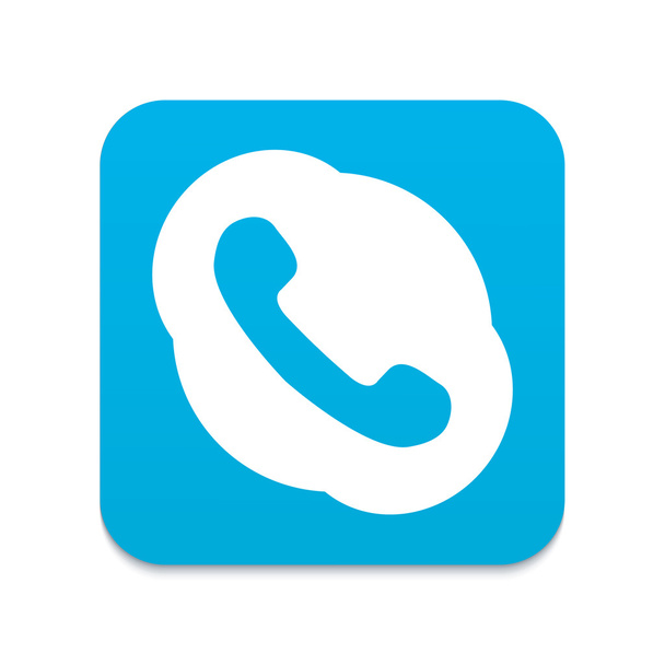 Vector modern blue phone icon - Vector, Image