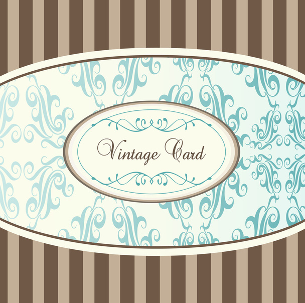 Vintage menu vector background with blue elements - Vetor, Imagem