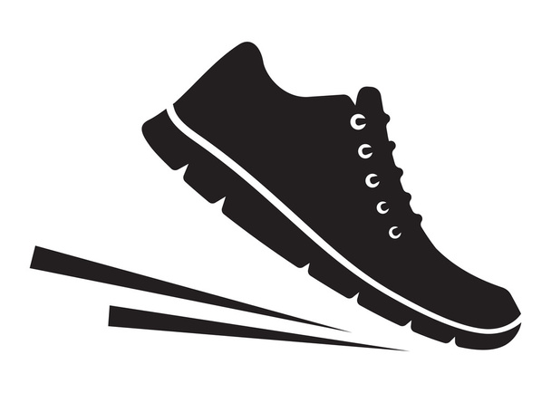 Running shoes pictogram - Vector, afbeelding