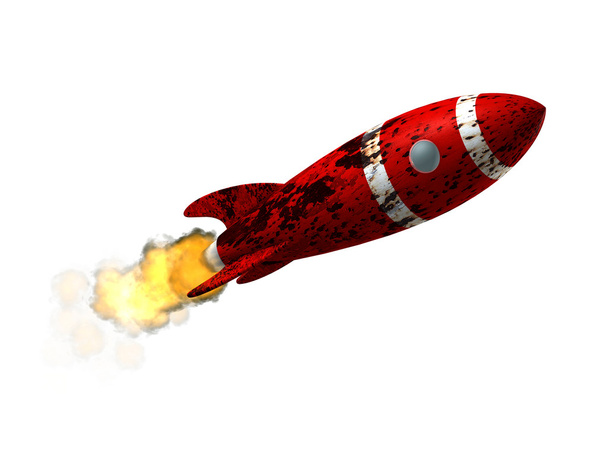 Cohete espacial dañado
 - Foto, Imagen