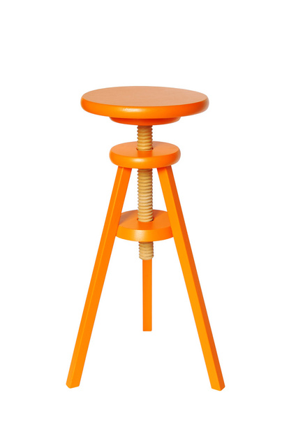 Orange Wood Stool - Photo, Image