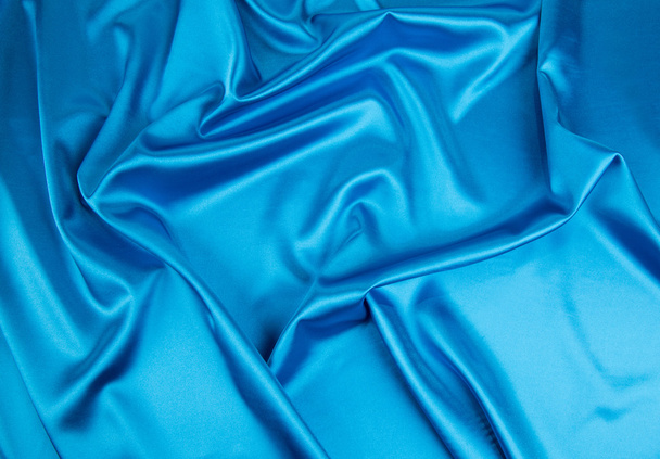 Blue silk cloth. - Фото, изображение