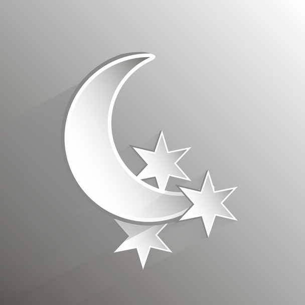paper moon and stars - Vector, afbeelding