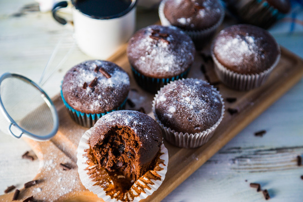 Chocolate muffins - Фото, изображение