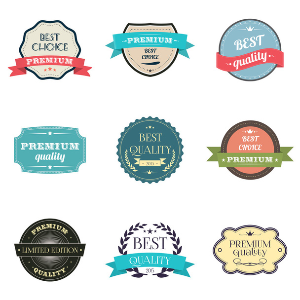 Collection de labels Premium Quality
.  - Vecteur, image