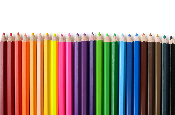 row of crayon - Foto, afbeelding