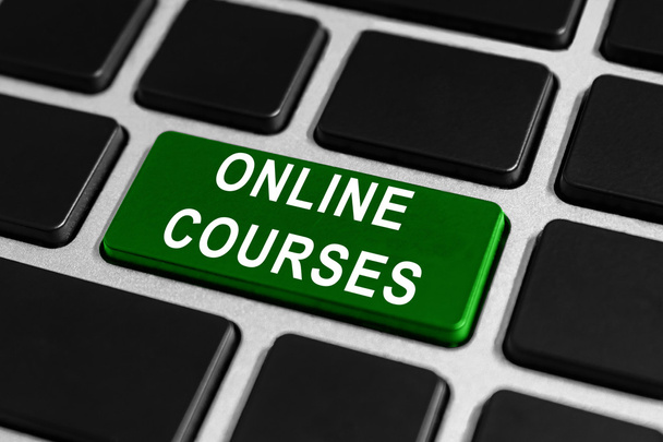 online courses button on keyboard - Photo, Image
