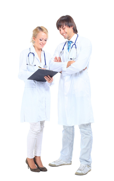 A young doctor and nurse working - Foto, immagini