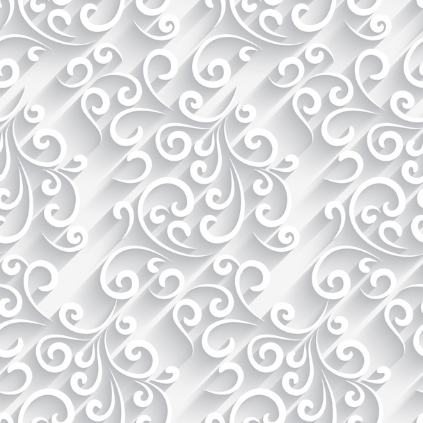 White paper swirls pattern - Вектор, зображення