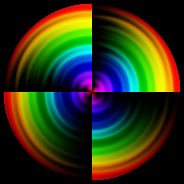 Abstract rainbow colours on a  background - Vector, Image
