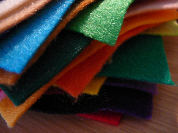 πολύχρωμα κομμάτια της τσόχας - Φωτογραφία, εικόνα