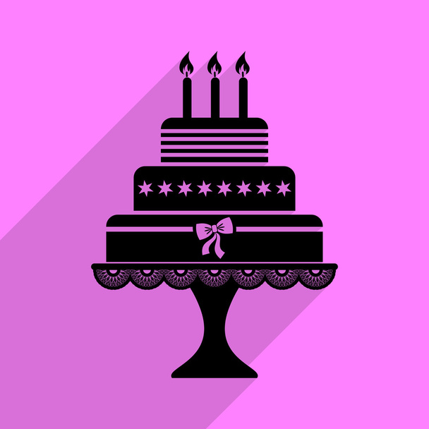 pastel de cumpleaños  - Vector, Imagen