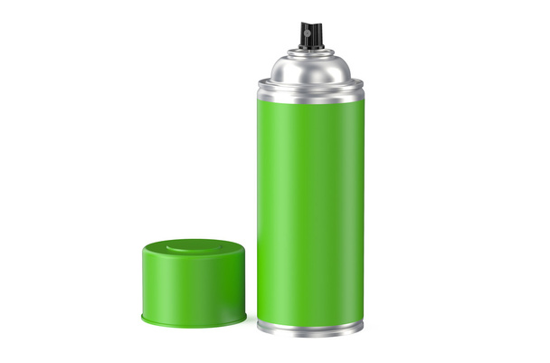 green aerosol spray can - Фото, зображення