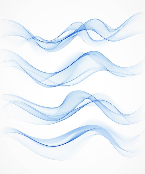 Blue wave background. Vector illustration for your design. - Vector, Image