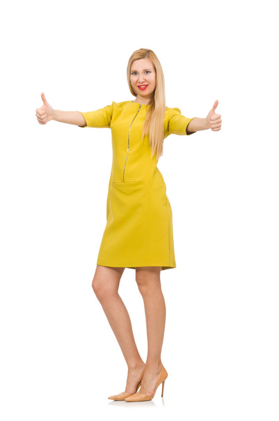 Pretty girl in yellow dress - Valokuva, kuva
