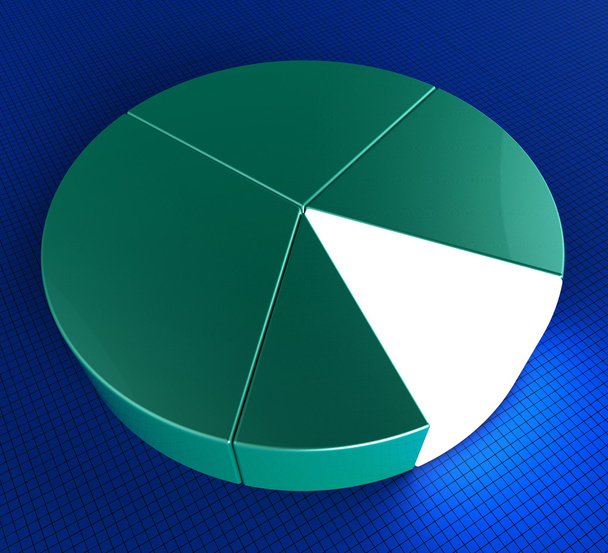 Pie Chart Indicates Forecast Statistics And Figures - Photo, Image