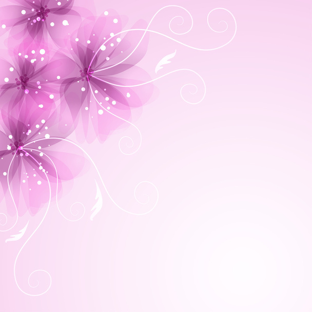 vector background with flowers - Vetor, Imagem