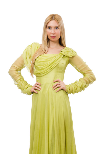 Bella ragazza in elegante abito verde
 - Foto, immagini