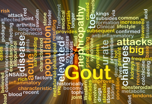Gout background concept glowing - Photo, Image
