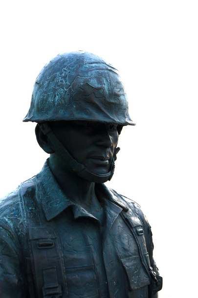 Stock Photo - cut out statue of soldier, can be used on any mili - Photo, Image