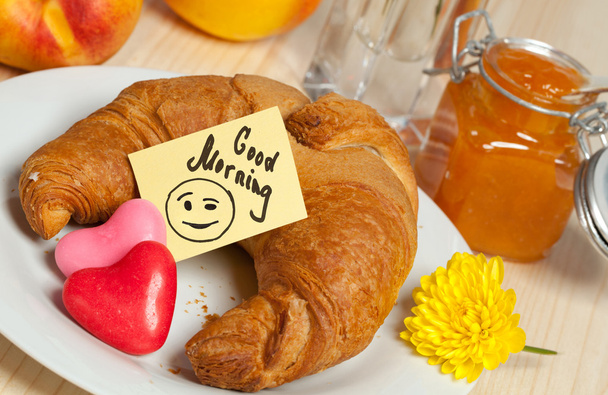 Croissants café da manhã francês
 - Foto, Imagem