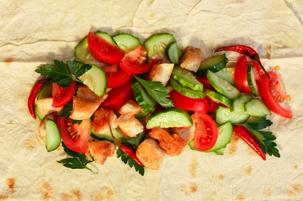 Tradycyjne Shawarma (doner kebab) - Zdjęcie, obraz