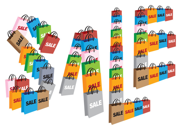 Shopping bags Formation for Sale Vector Design Element - Vettoriali, immagini